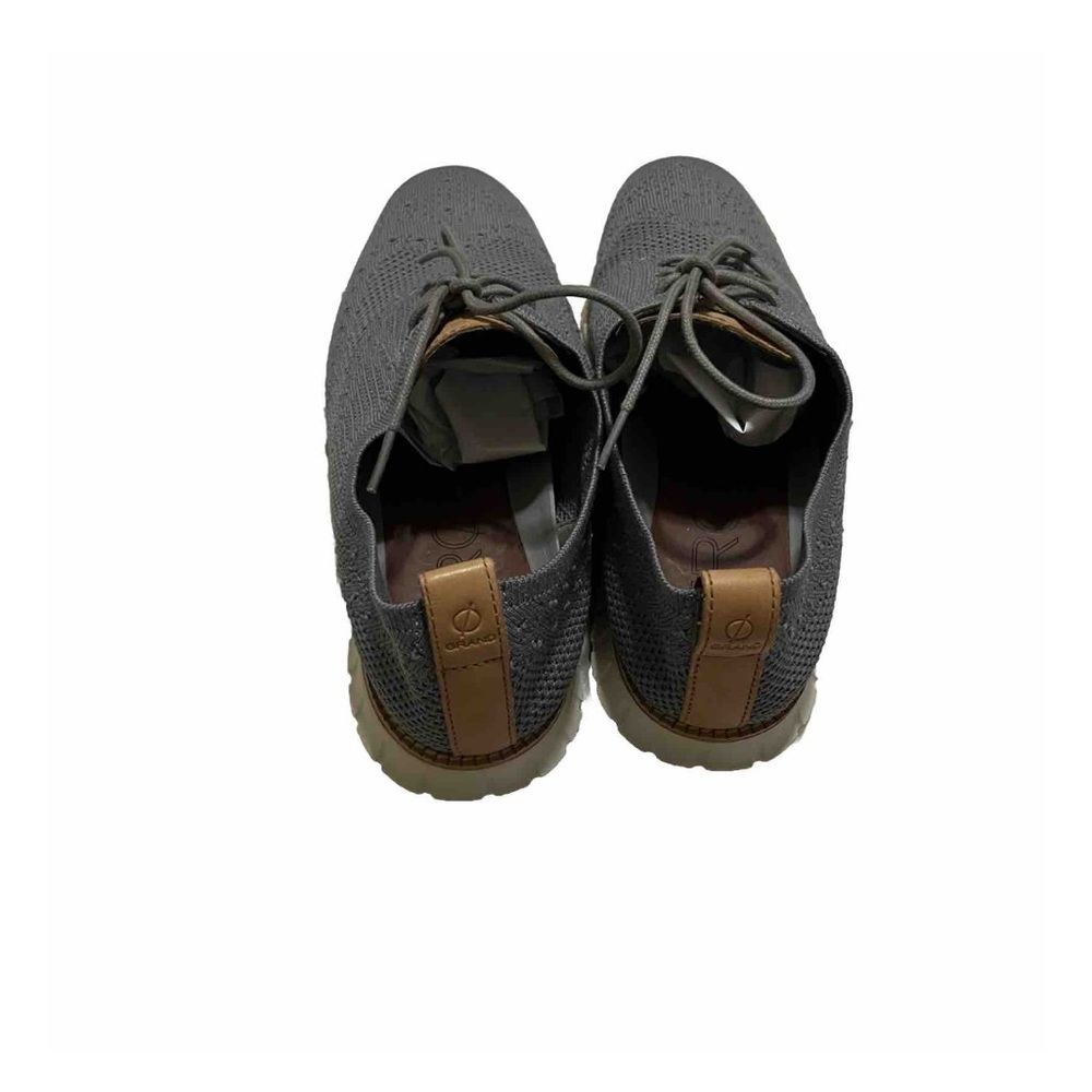 Cole Haan Mens Size 8.5 Gray Knit Wingtip Oxford Shoes - Picture 2 of 4